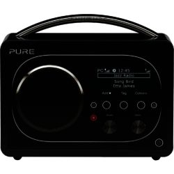 Pure Evoke F4 Black - Portable Internet Radio with Bluetooth WiFi DAB/FM Tuner and Multiroom Compatibility